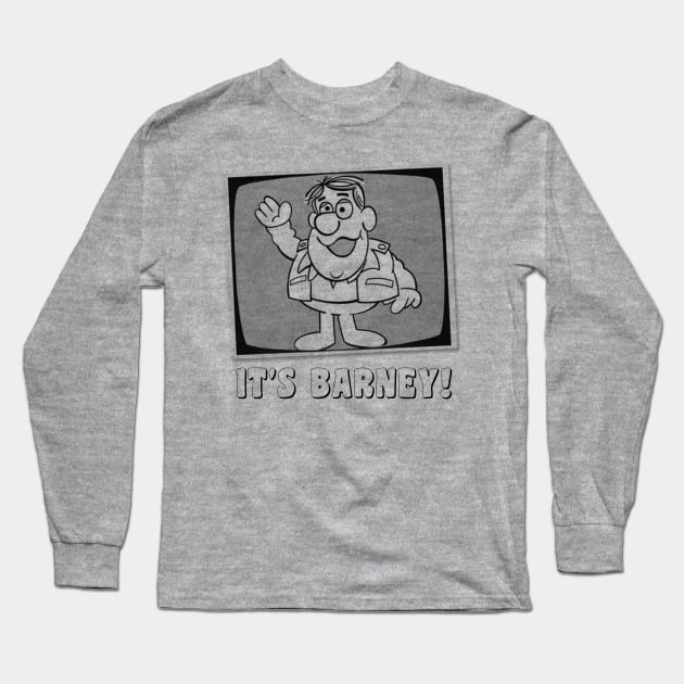 Retro Children’s Show Host Barney Vintage Durham Long Sleeve T-Shirt by Contentarama